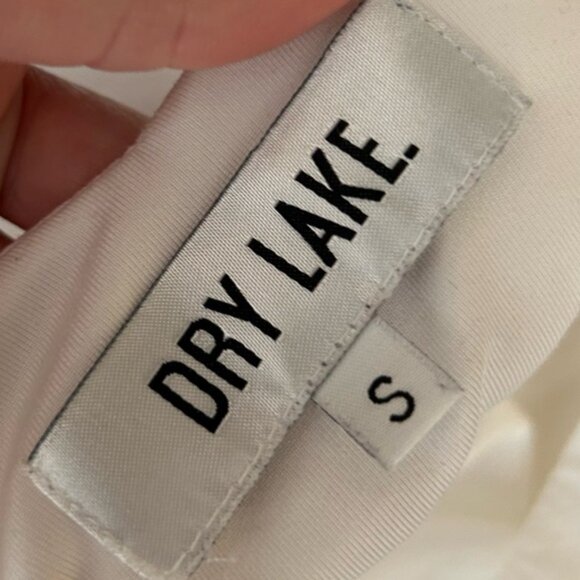 DRY LAKE Women’s Mini Dress White Sleeveless lace detail Cotton V-neck Small - Picture 4 of 10